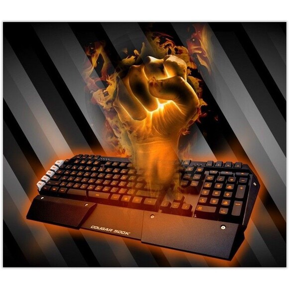 Cougar 500K Backlit 1000 Polling Rate Gaming Keyboard, with Mouse USB Pass thru - Picture 7 of 16